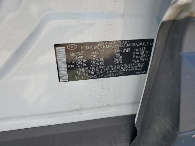 5NMS14AJ5NH394932 Hyundai Santa Fe Se