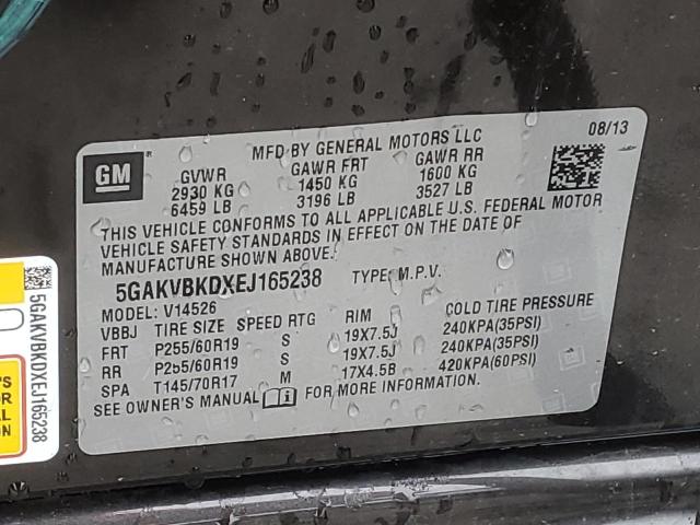 5GAKVBKDXEJ165238 Buick Enclave