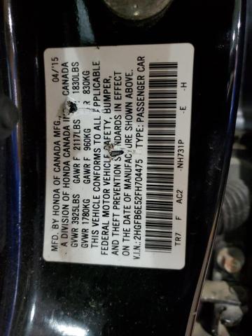 2HGFB6E52FH704475 Honda CIVIC SI