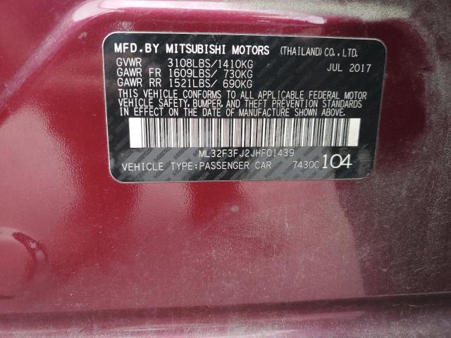 ML32F3FJ2JHF01439 Mitsubishi Mirage G4 Es
