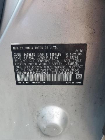JHMGK5H74GX029024 Honda FIT EX