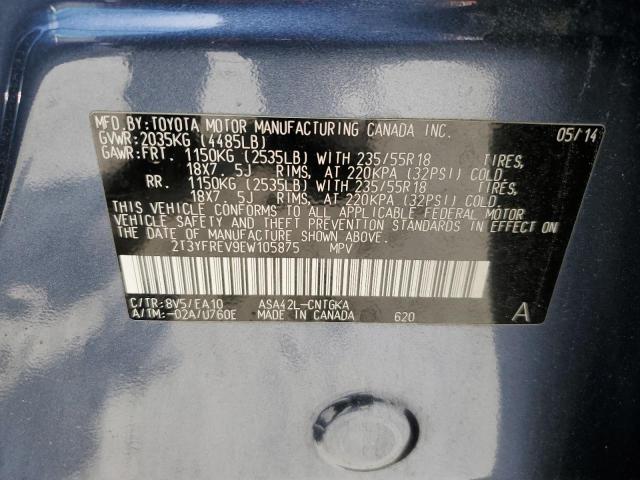 2T3YFREV9EW105875 Toyota Rav4 Limited