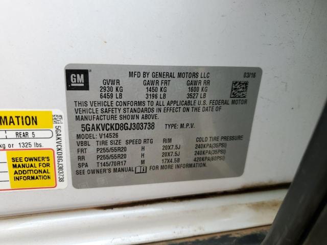 5GAKVCKD8GJ303738 Buick Enclave