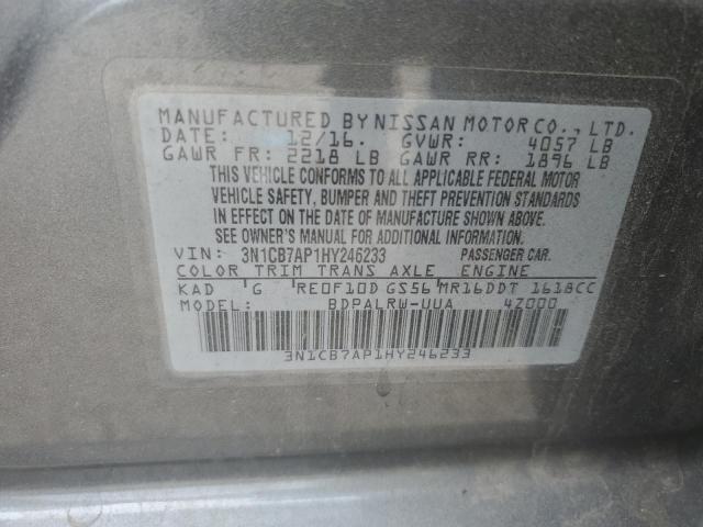 3N1CB7AP1HY246233 Nissan Sentra Sr Turbo