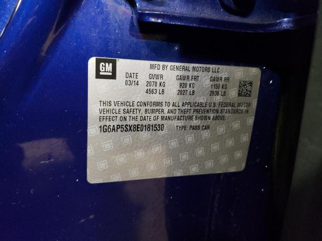 1G6AP5SX8E0181530 Cadillac CTS