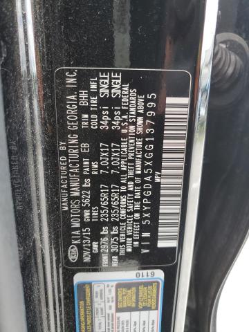 5XYPGDA5XGG137995 KIA SORENTO LX
