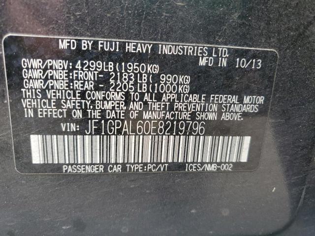 JF1GPAL60E8219796 Subaru Impreza Sport Premium