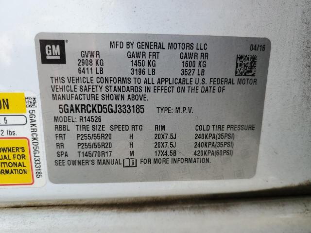 5GAKRCKD5GJ333185 Buick Enclave