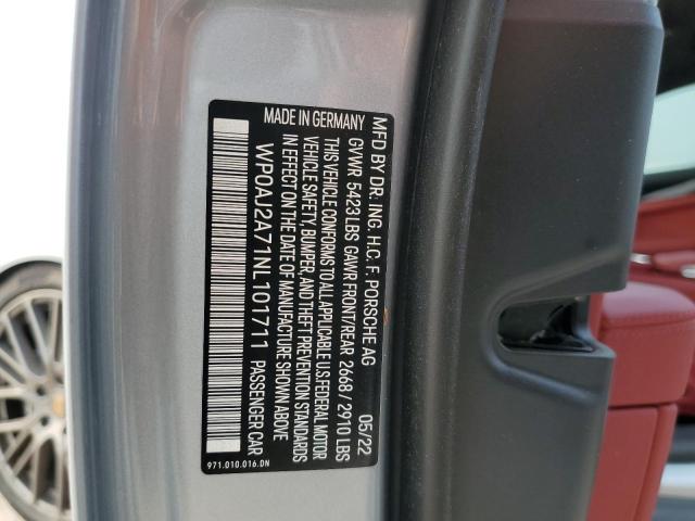 WP0AJ2A71NL101711 Porsche Panamera Base
