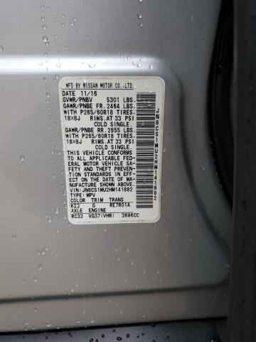 JN8CS1MU2HM141882 Infiniti QX70