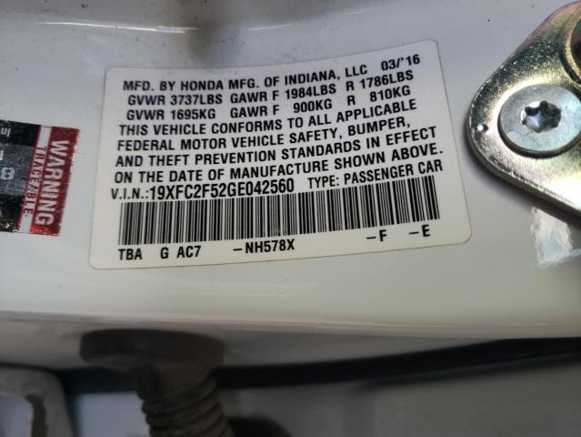 19XFC2F52GE042560 Honda Civic Lx