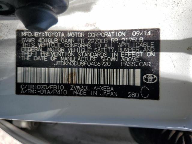 JTDKN3DU8F0406920 Toyota Prius