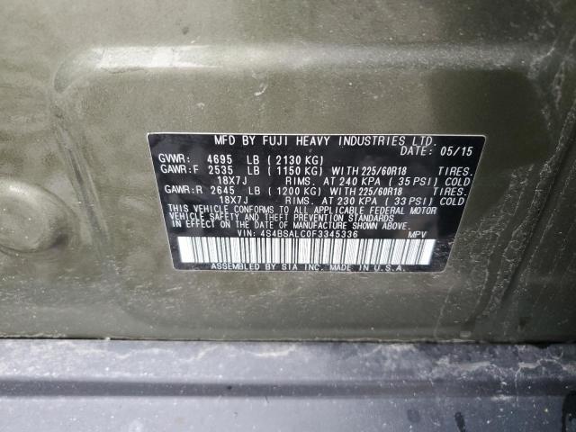 4S4BSALC0F3345336 Subaru Outback 2.5i Limited