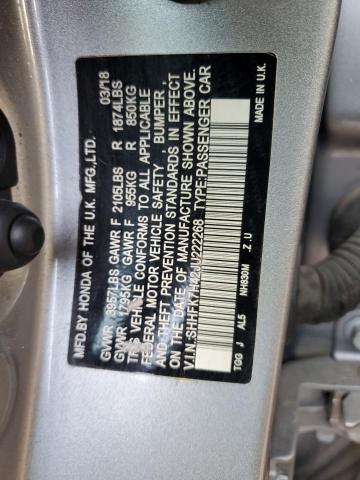 SHHFK7H42JU222268 Honda Civic Sport