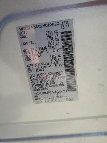 5N1AL0MN6FC511670 Infiniti QX60