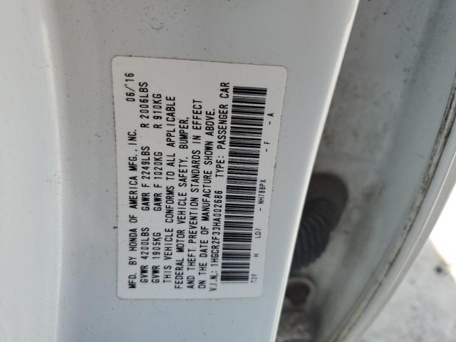 1HGCR2F33HA002686 Honda ACCORD LX