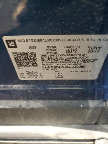 3GNAXKEV8LL180259 Chevrolet EQUINOX LT
