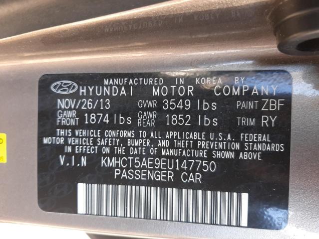 KMHCT5AE9EU147750 Hyundai ACCENT GLS