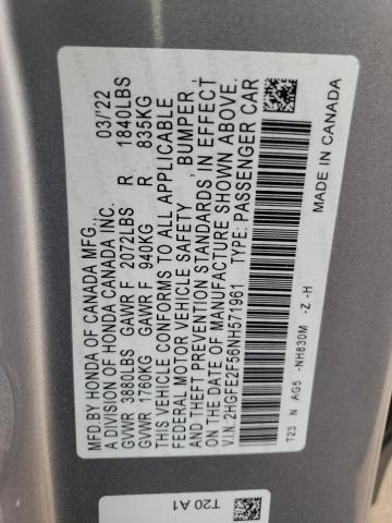 2HGFE2F56NH571961 Honda Civic Sport