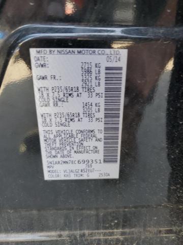 5N1AR2MN7EC699351 Nissan Pathfinder S