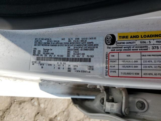 3FADP4TJXFM222016 Ford FIESTA S