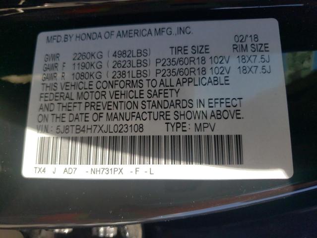 5J8TB4H7XJL023108 Acura Rdx Advance