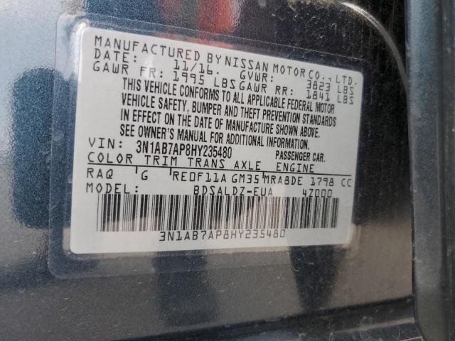 3N1AB7AP8HY235480 Nissan SENTRA S