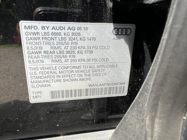 WA1LAAF78JD047804 Audi Q7 Premium Plus