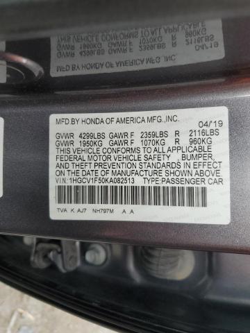1HGCV1F50KA082513 Honda ACCORD EXL