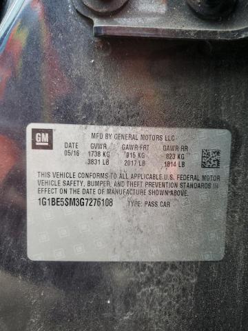 1G1BE5SM3G7276108 Chevrolet CRUZE LT