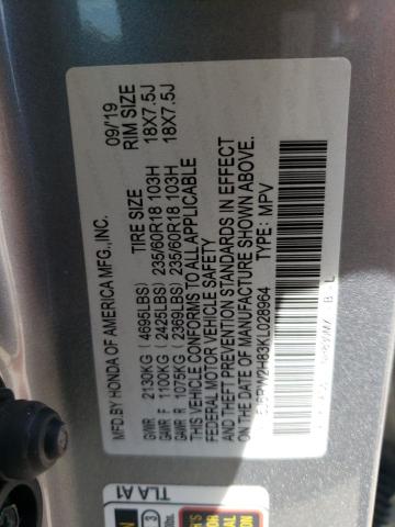 5J6RW2H83KL028964 Honda CR-V EXL