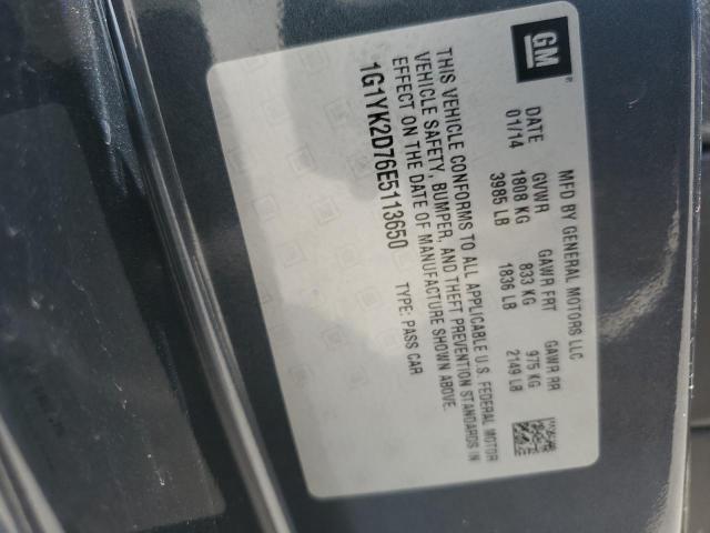 1G1YK2D76E5113650 Chevrolet Corvette Stingray Z51 2lt