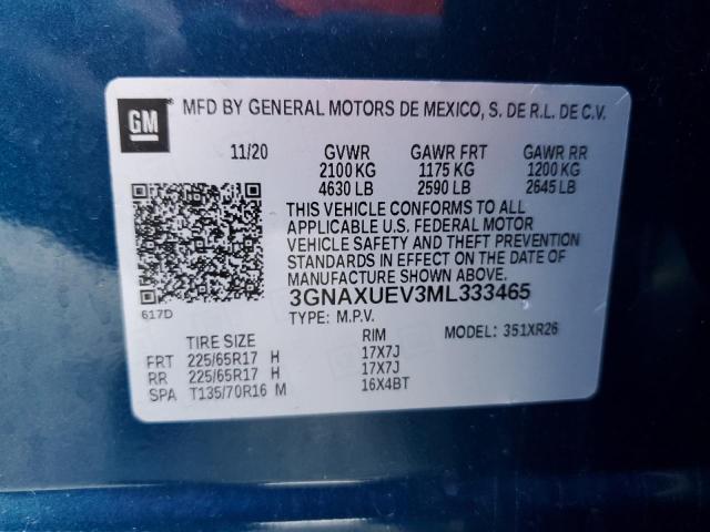 3GNAXUEV3ML333465 Chevrolet EQUINOX LT