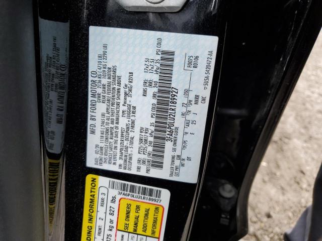 3FA6P0LU2LR189927 Ford FUSION SE