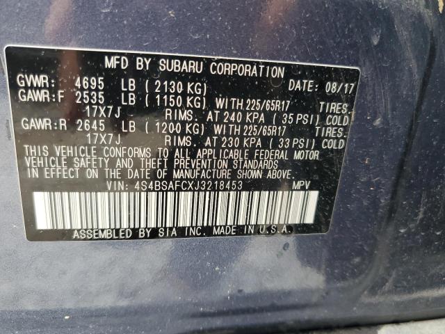 4S4BSAFCXJ3218453 Subaru Outback 2.5i Premium