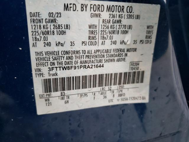 3FTTW8F91PRA21644 Ford Maverick Xl