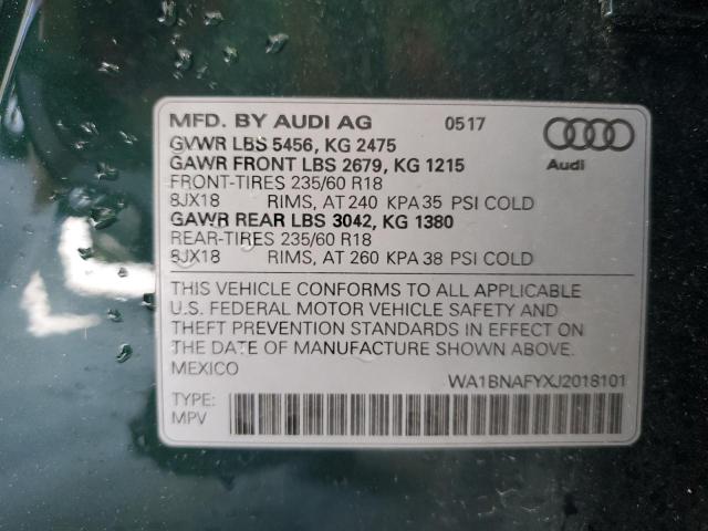 WA1BNAFYXJ2018101 Audi Q5 Premium Plus