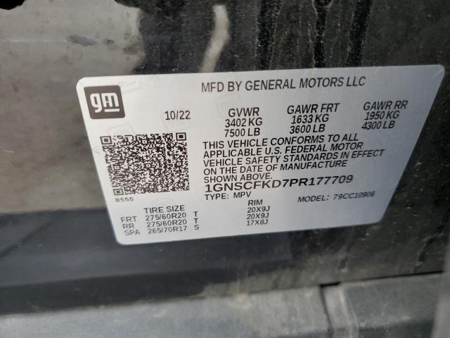 1GNSCFKD7PR177709 Chevrolet Suburban C1500 Premier