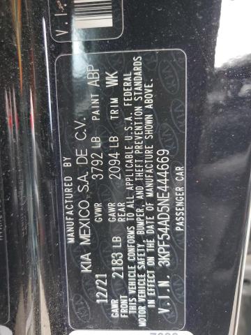 3KPF54AD5NE444669 KIA FORTE GT L