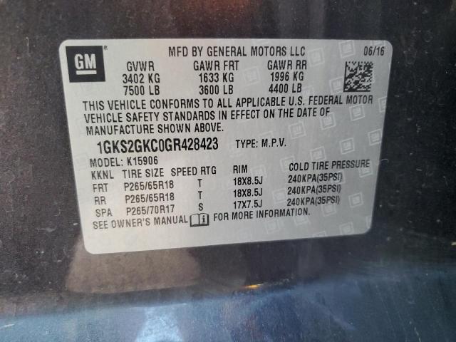 1GKS2GKC0GR428423 GMC Yukon Xl K1500 Slt