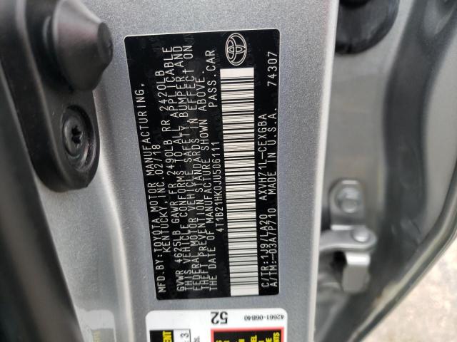 4T1B21HK0JU506111 Toyota CAMRY HYBR