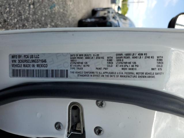 3C6UR5CL9NG371646 RAM 2500 Tradesman