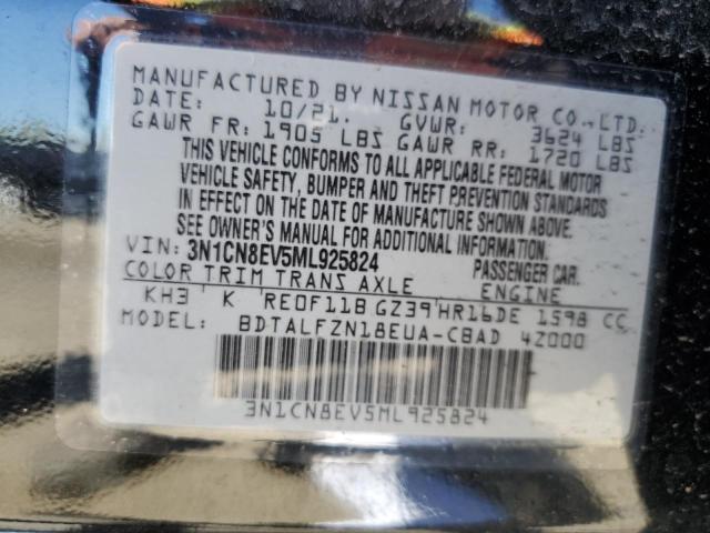 3N1CN8EV5ML925824 Nissan VERSA SV