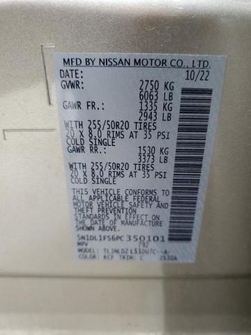 5N1DL1FS6PC350101 Infiniti QX60 LUXE