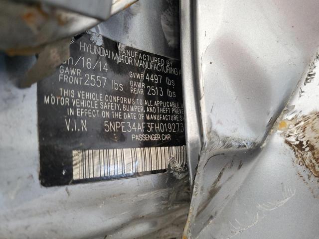 5NPE34AF3FH019273 Hyundai Sonata Sport