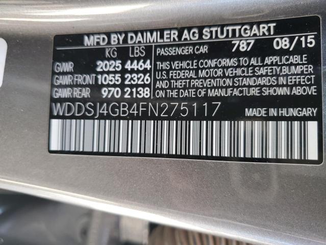 WDDSJ4GB4FN275117 Mercedes-Benz CLA 250 4MATIC