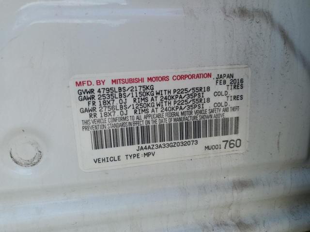 JA4AZ3A33GZ032073 Mitsubishi Outlander Se