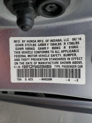 19XFC2F54GE064804 Honda Civic Lx
