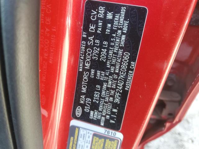 3KPF24AD7KE086060 KIA FORTE FE