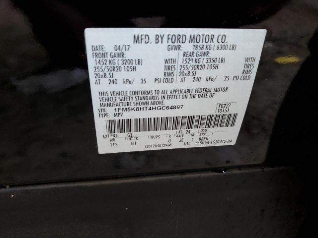 1FM5K8HT4HGC64897 Ford Explorer Platinum